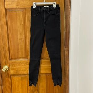 a&f super skinny ankle black jeans